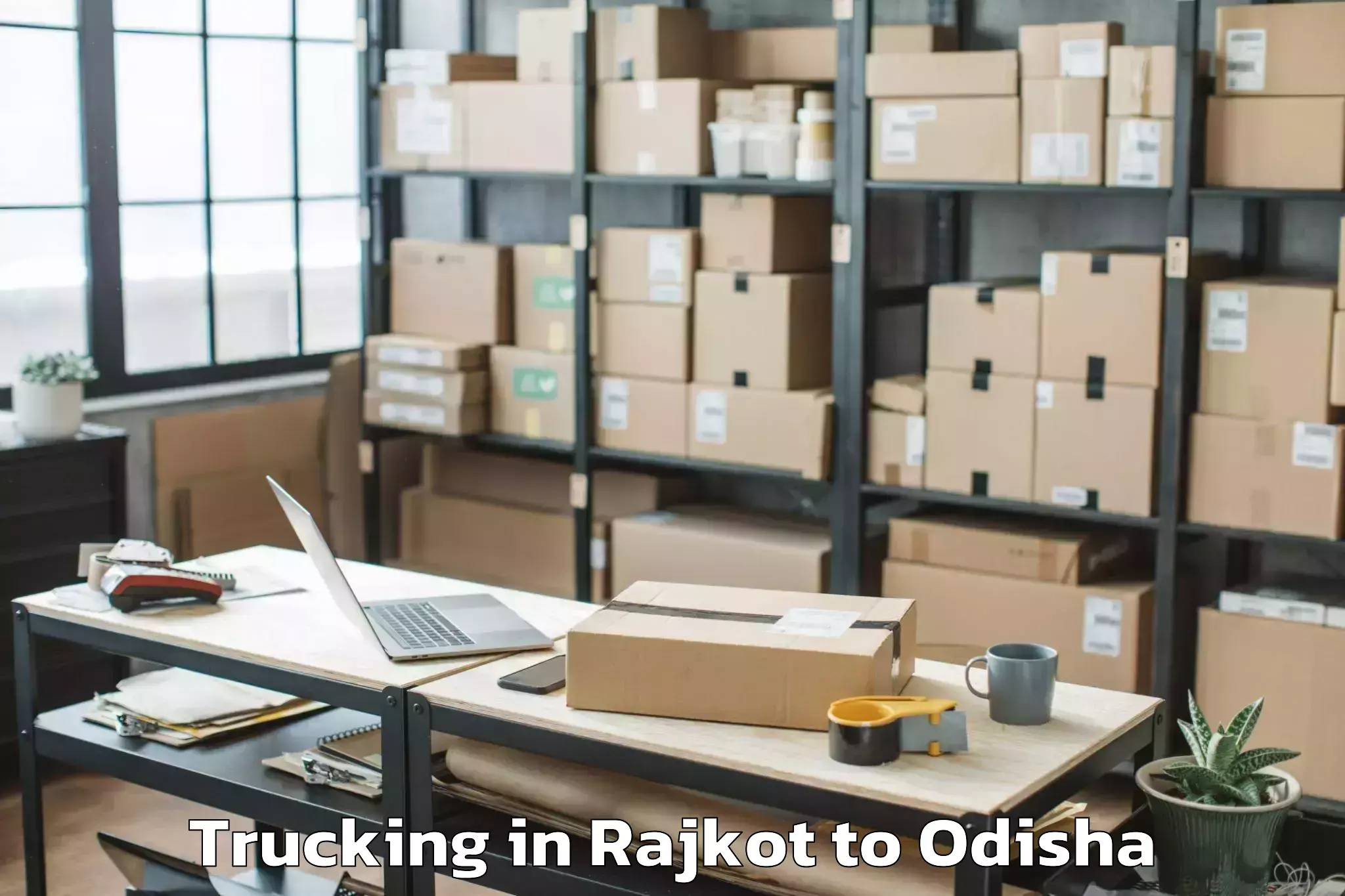 Leading Rajkot to Kalinga Institute Of Industria Trucking Provider